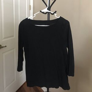 Loft outlet black boatneck top